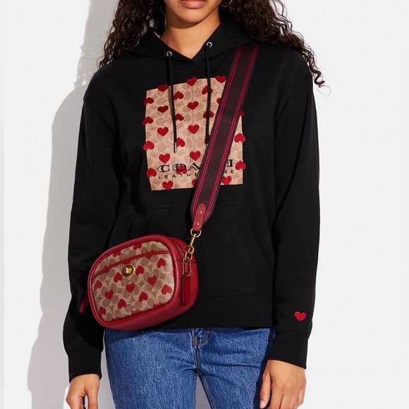 Coach Handbags - NEW Coach crossbody small bag hearts red